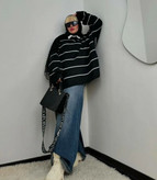 بافت راه راه لش مشکی