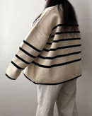 بافت راه راه لش ترند پینترستی کرم