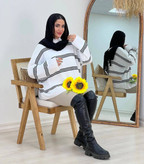 بافت راه راه لش ترند پینترستی سفید