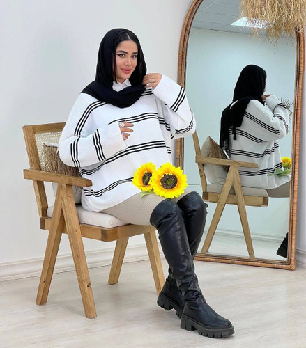 بافت راه راه لش ترند پینترستی سفید