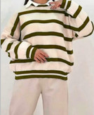 بافت راه راه کوتاه سبز