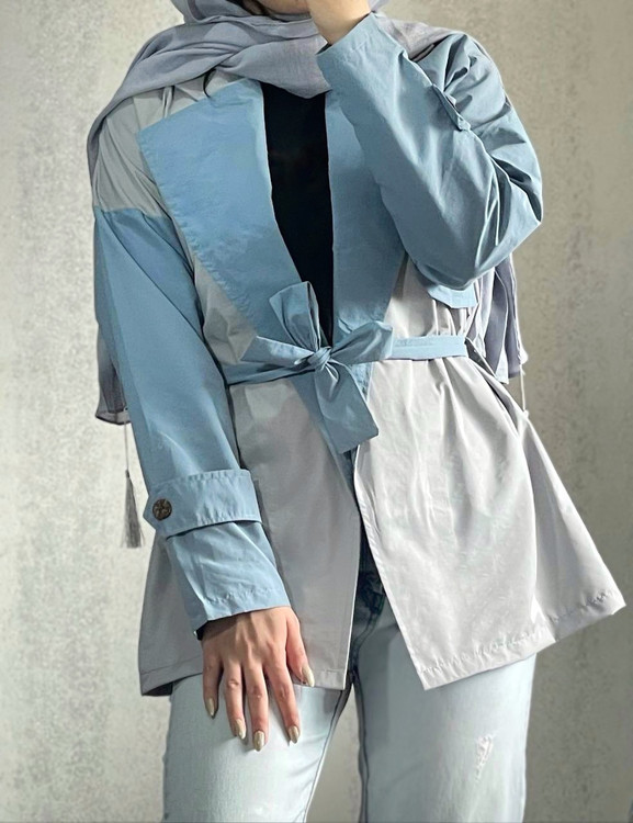 بارونی دخترونه دو رنگ