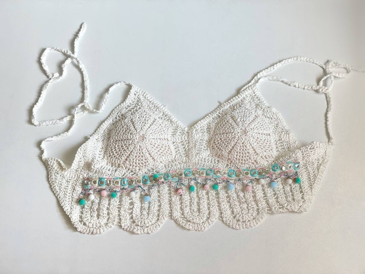 نیمتنه مکرومه بافی زنانه