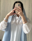 شومیز سفید جلوبسته زنانه