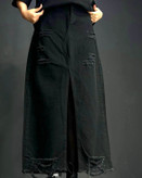 دامن جین مشکی زاپدار عسل استایل