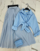 شومیز زارا آبی آسمونی عسل استایل