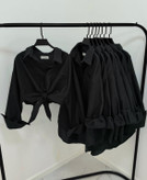 شومیز مانتویی زارا زنانه مشکی