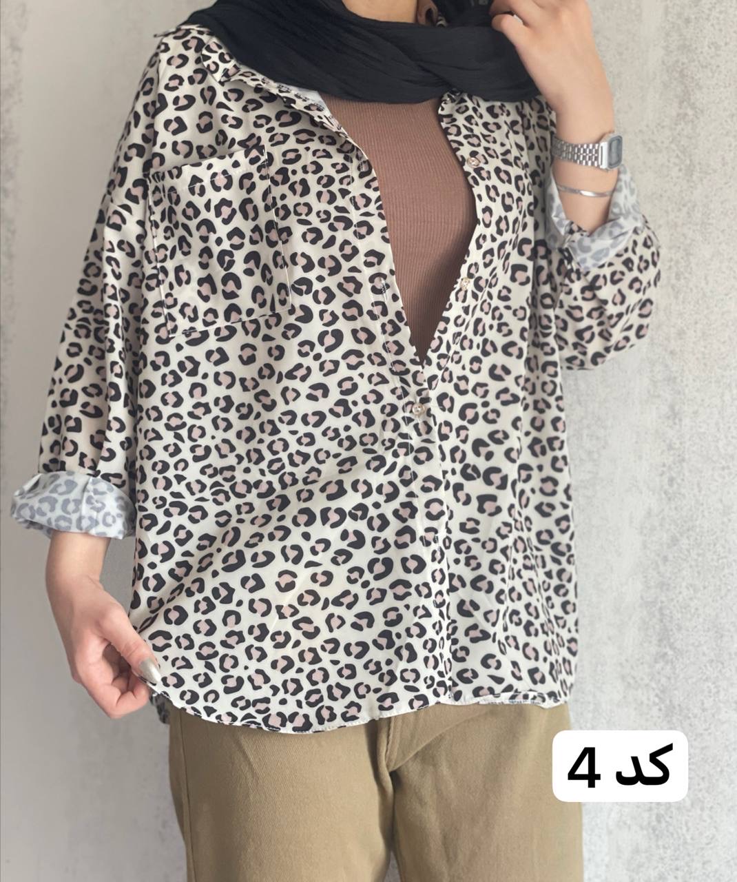 شومیز مانتویی پلنگی پینترستی