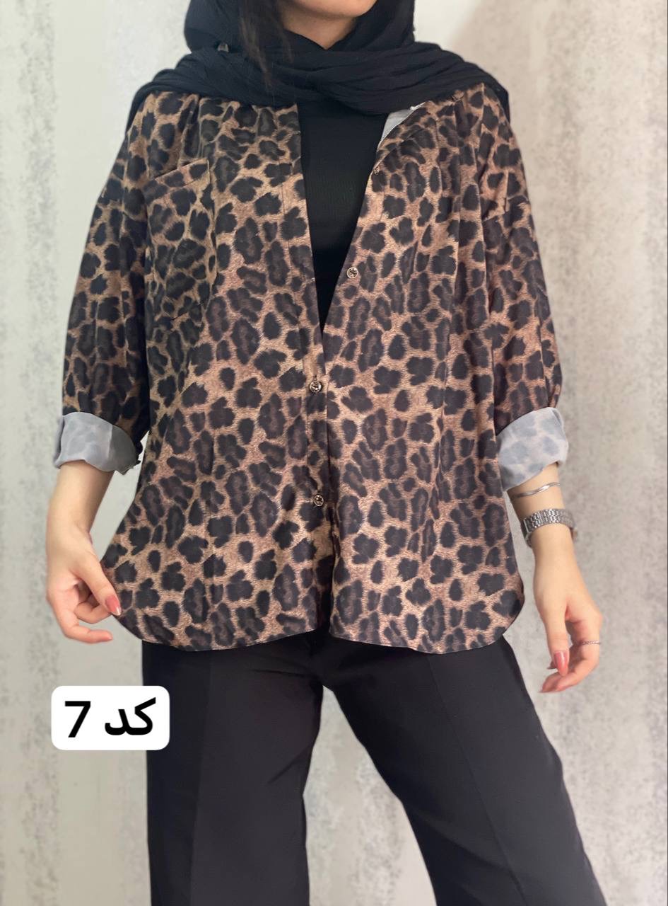 شومیز مانتویی پلنگی پینترستی