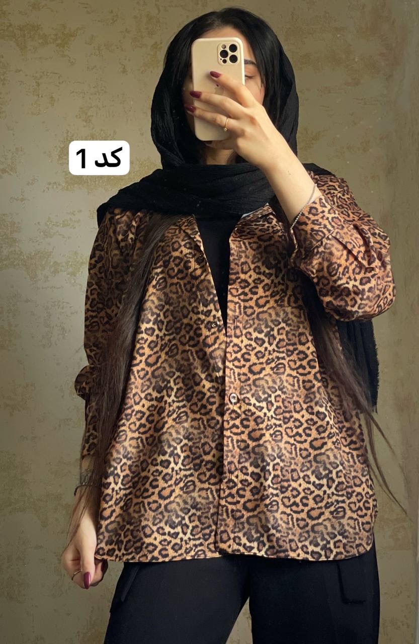 شومیز مانتویی پلنگی پینترستی