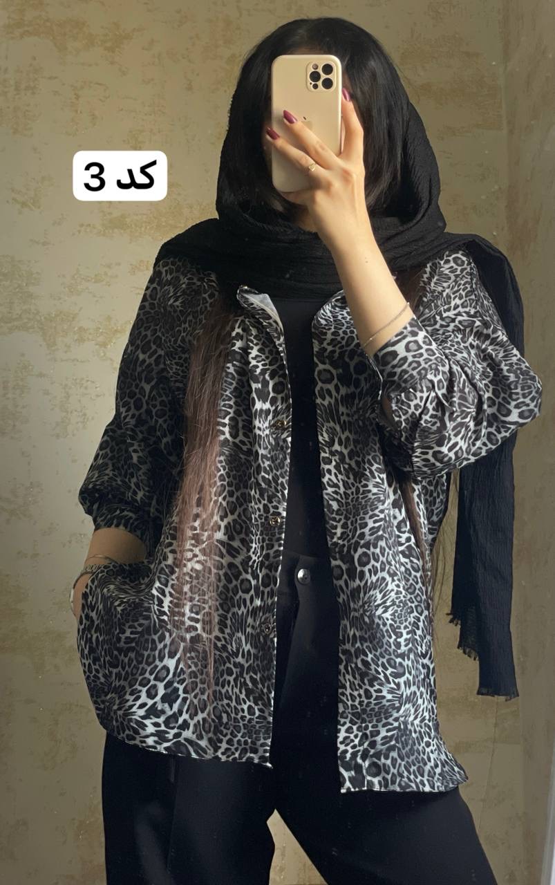 شومیز مانتویی پلنگی پینترستی