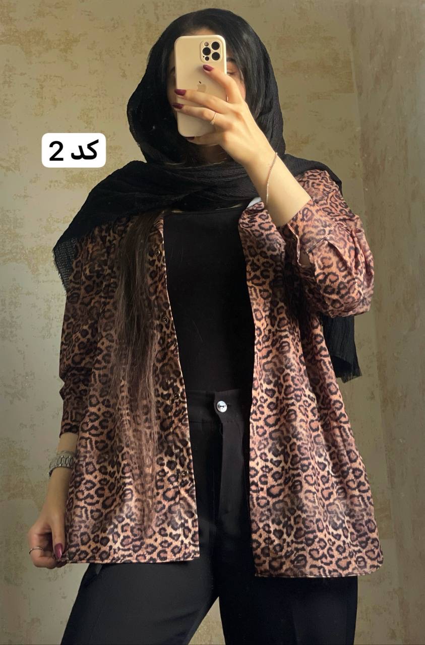 شومیز مانتویی پلنگی پینترستی