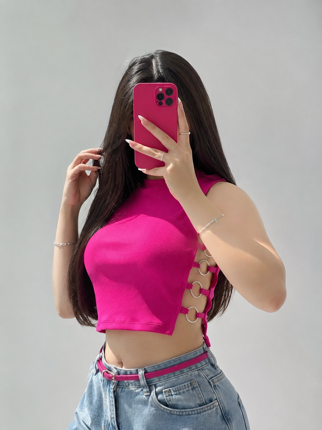 کراپ تاپ بغل حلقه زنانه کد ۱۰۳۵