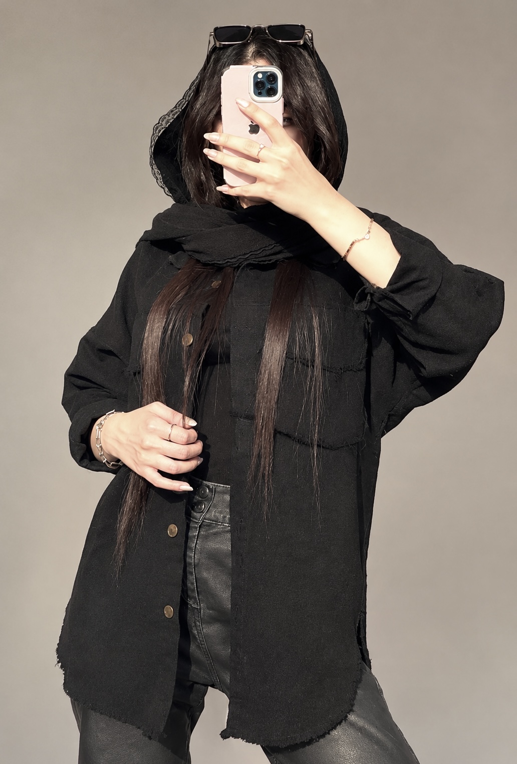 کت جین مشکی زنانه کد ۹۵۹