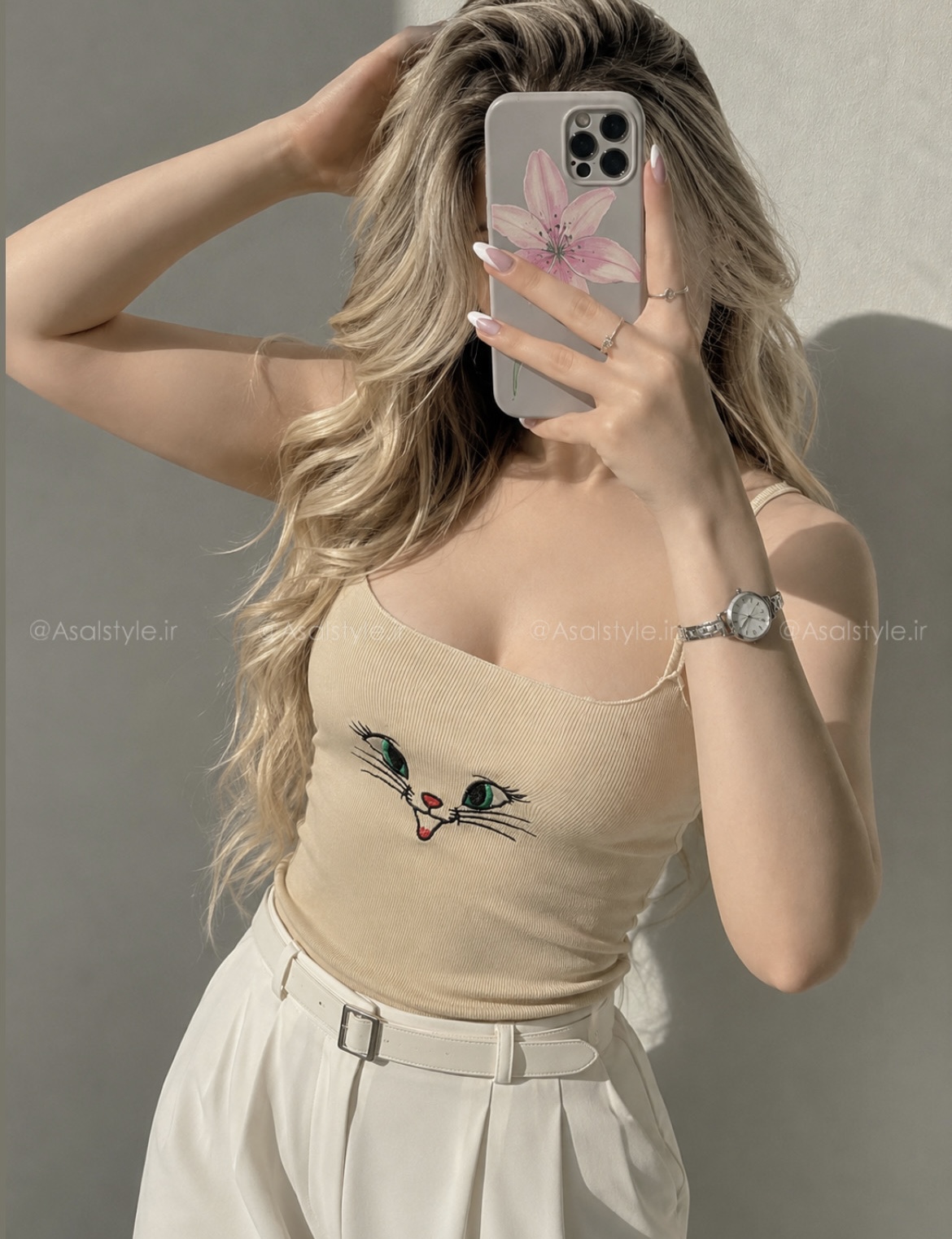 کراپ تاپ کبریتی گربه زنانه کد ۱۱۱۷