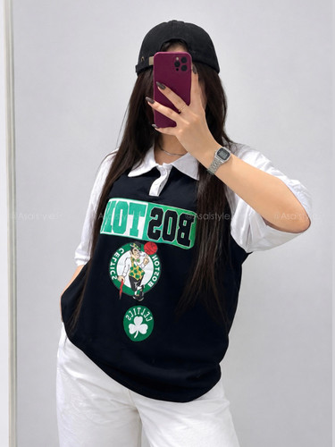 تیشرت رگلان یقه مردونه BOSTON کد ۱۱۲۷