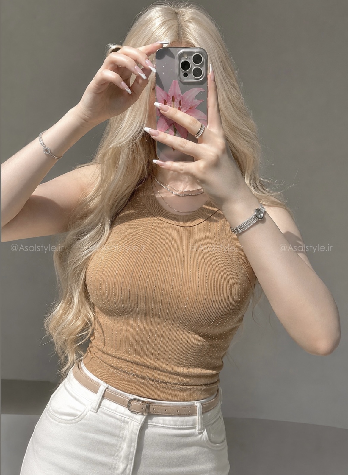 کراپ تاپ نگینی زنانه کد ۱۱۴۵