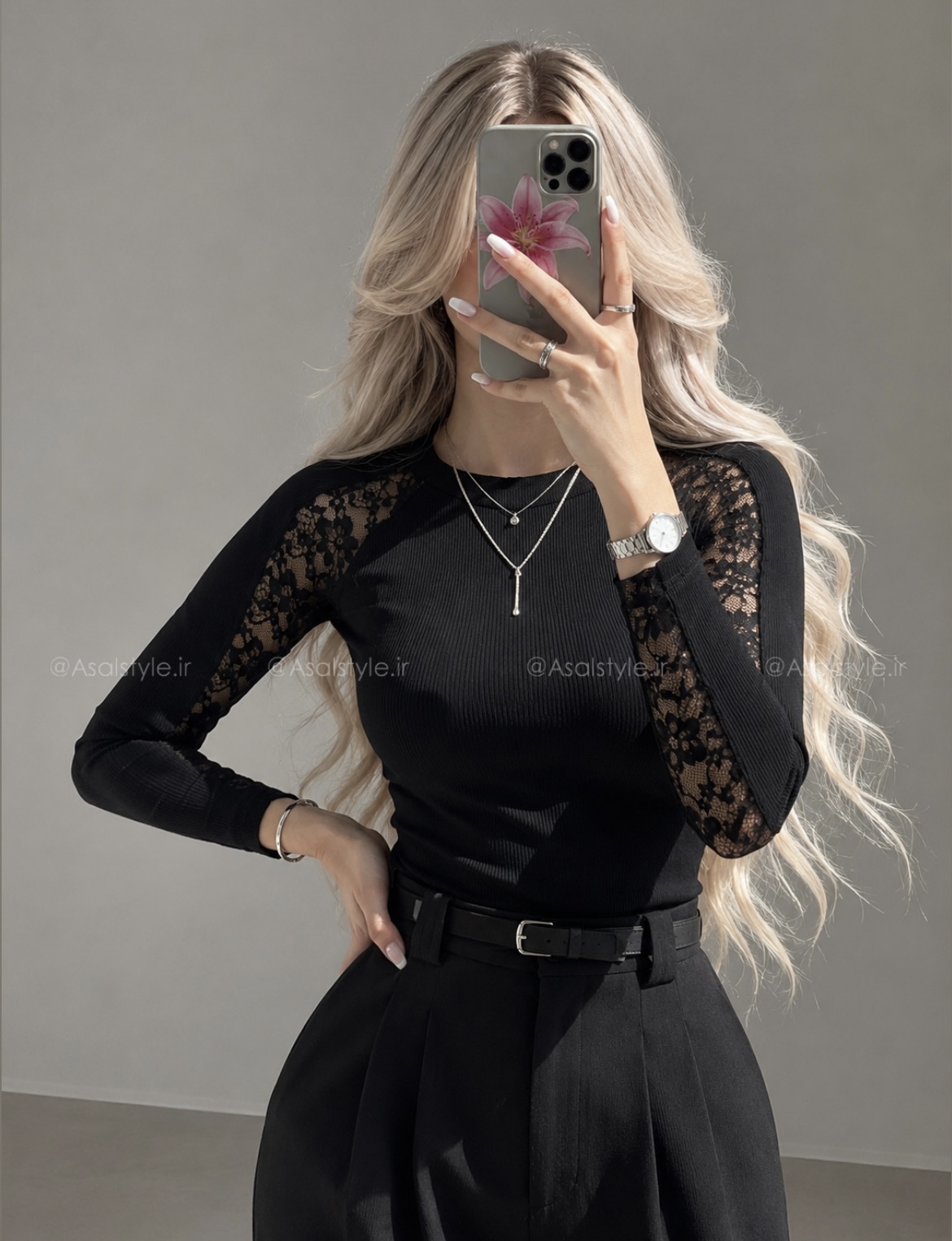 بادی دانتل آستین بلند زنانه کد ۱۱۴۶