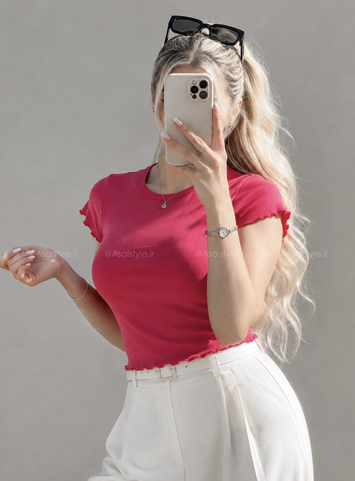 کراپ تیشرت فیت ساده کد ۱۱۷۴