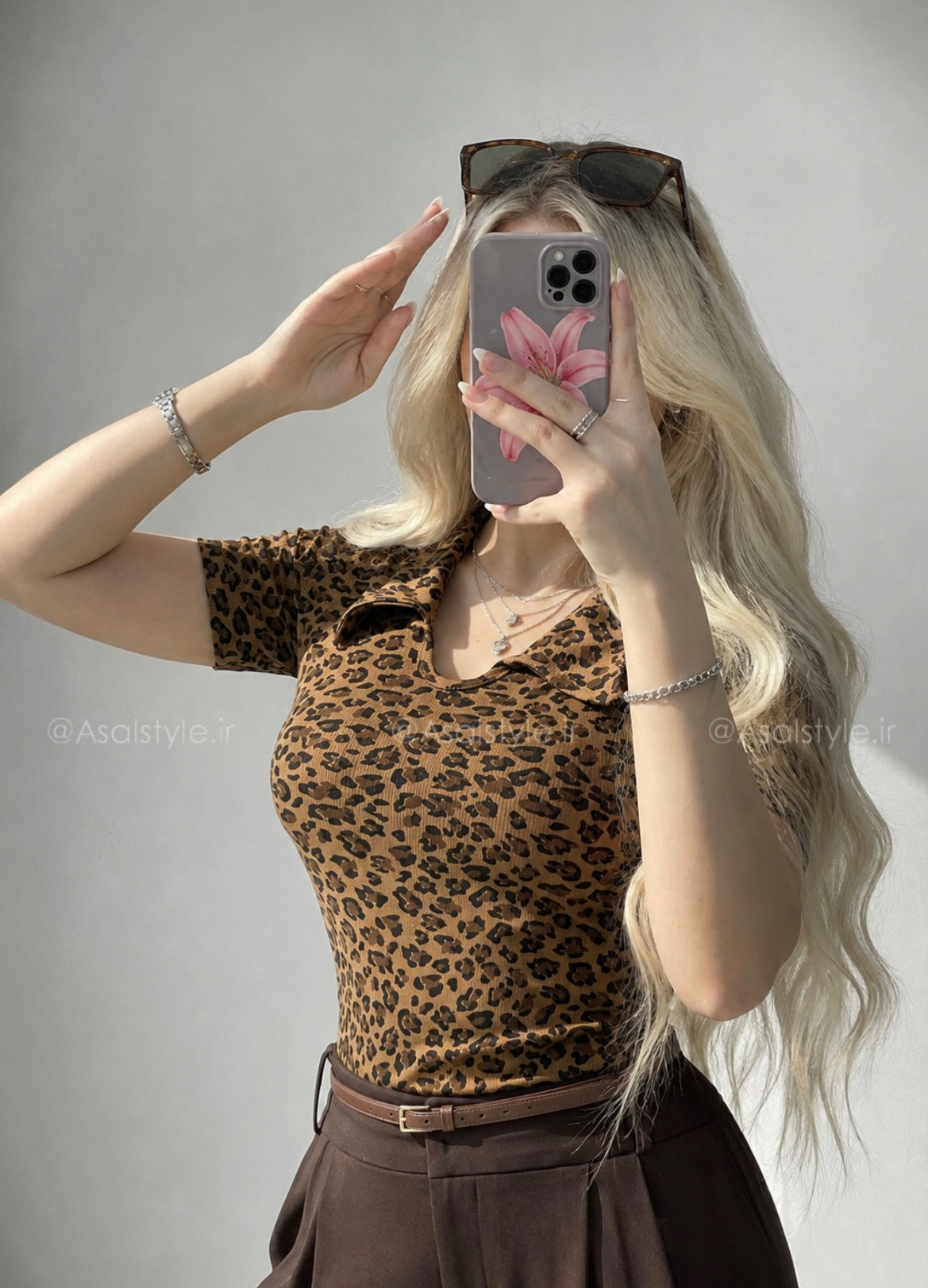 پلوشرت پلنگی زنانه کد ۱۲۰۷