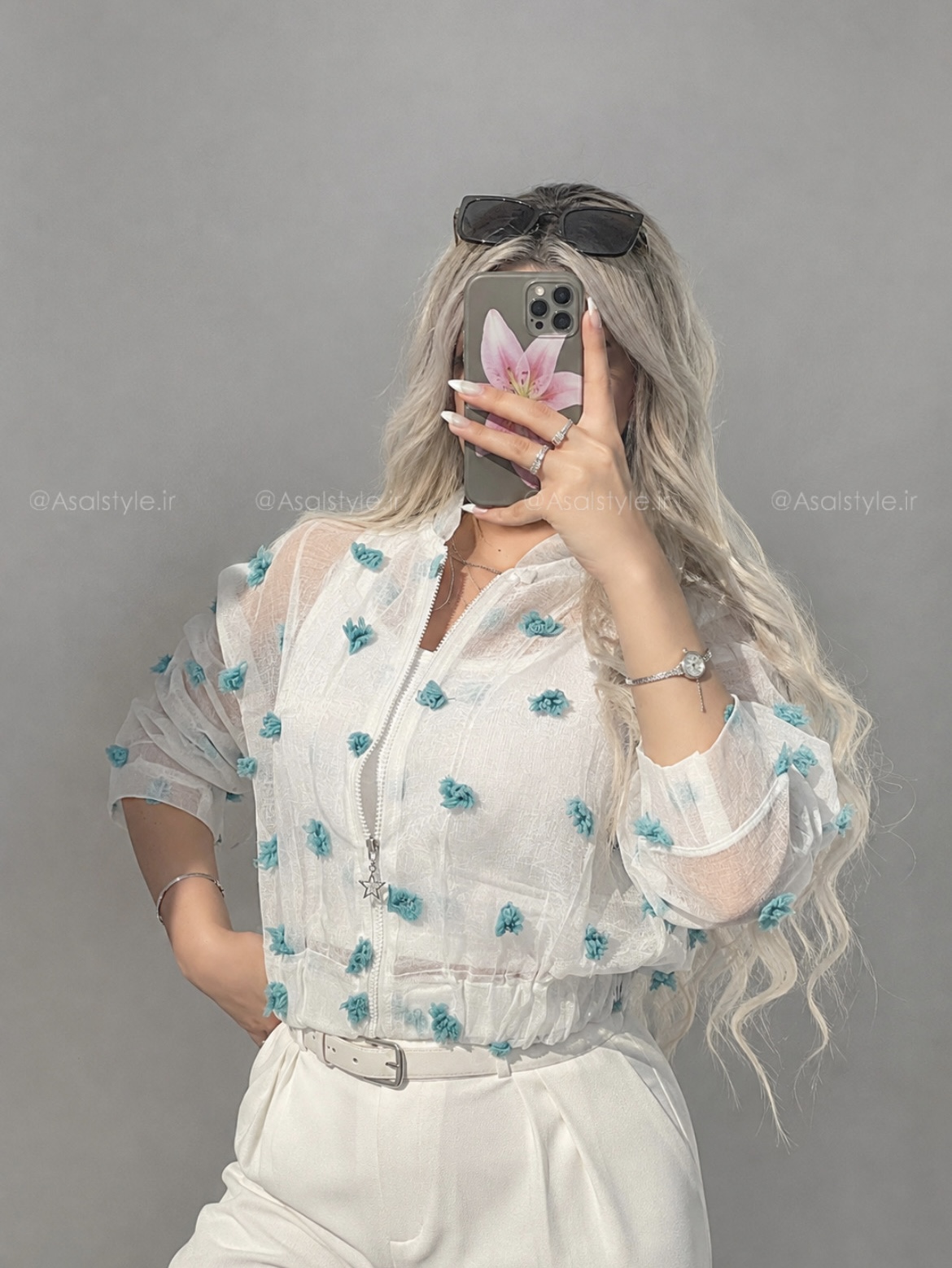 بامبر شیشه ای گلی پینترستی کد ۱۲۱۰