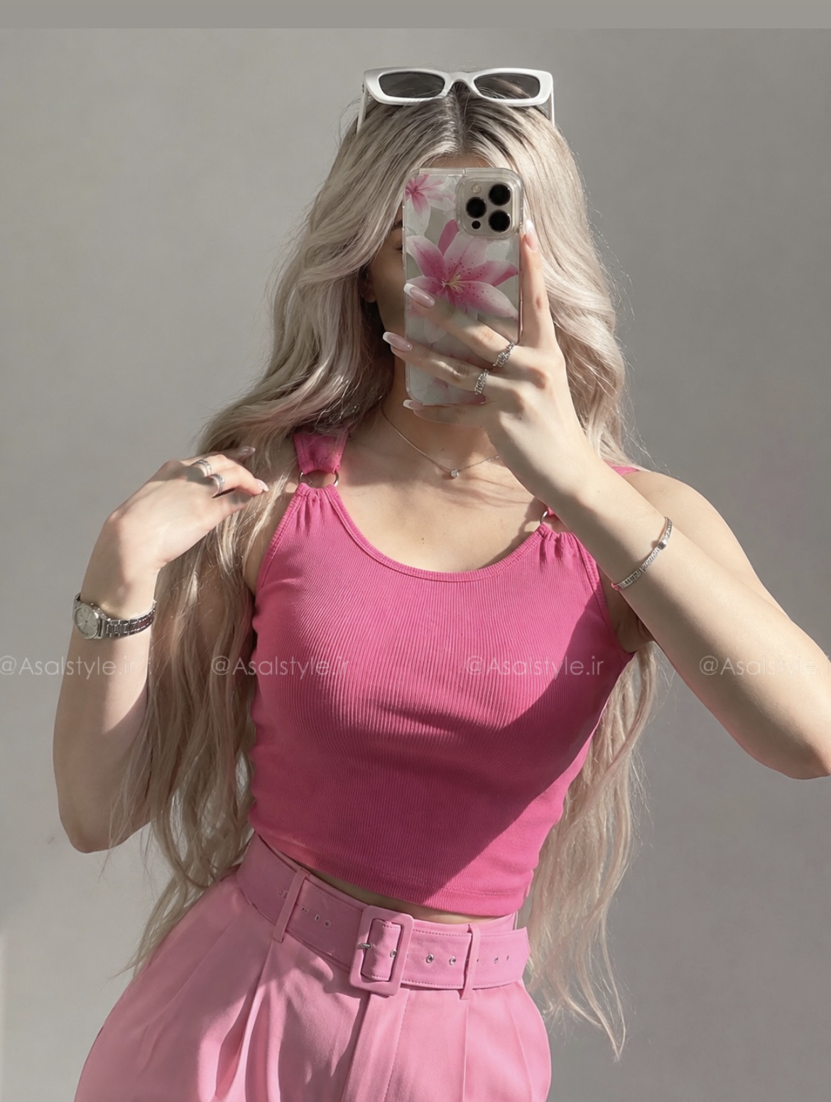 کراپ تاپ حلقه دار زنانه کد ۱۲۱۲