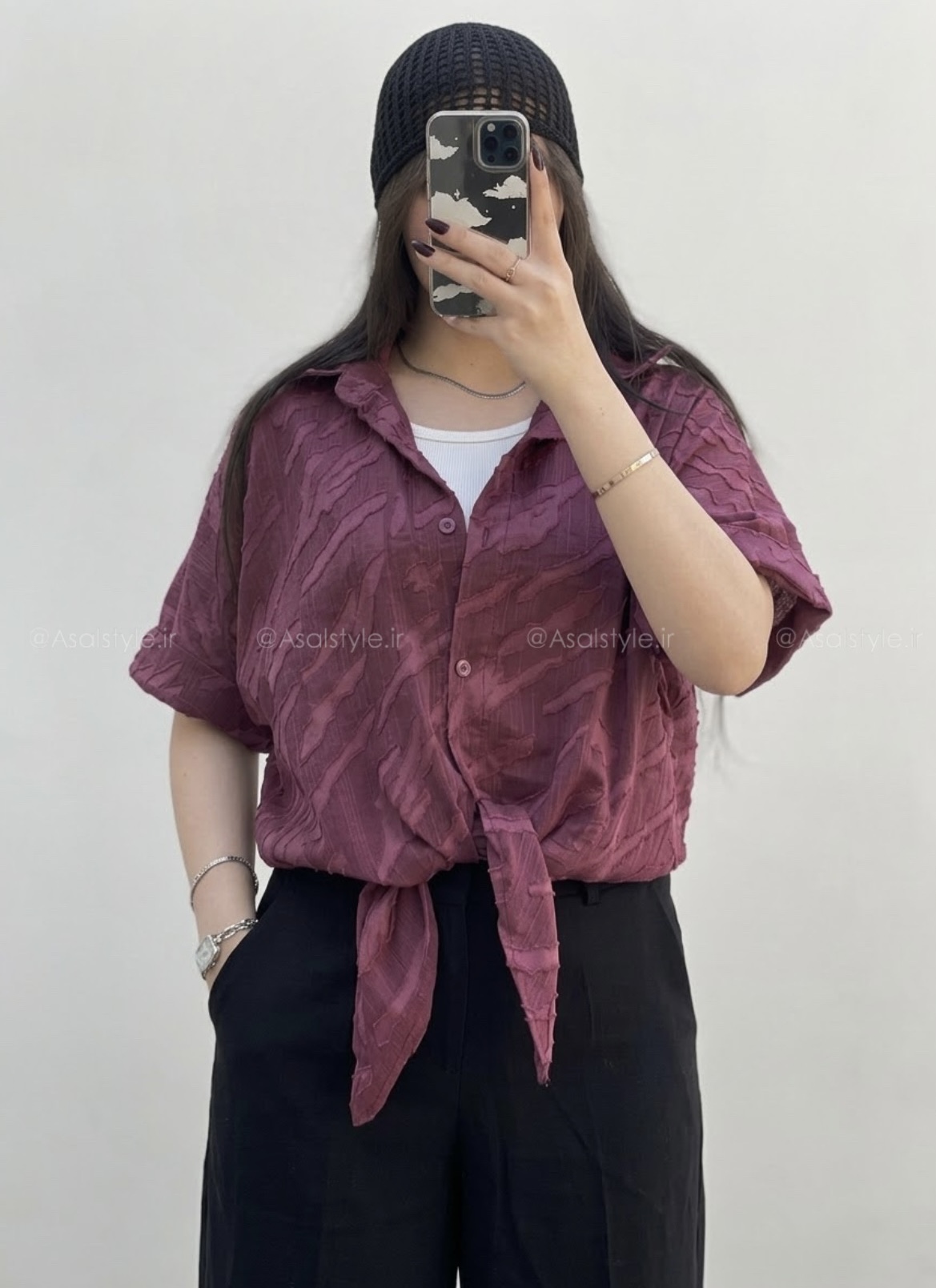 شومیز گره ای زنانه کد ۱۲۱۴
