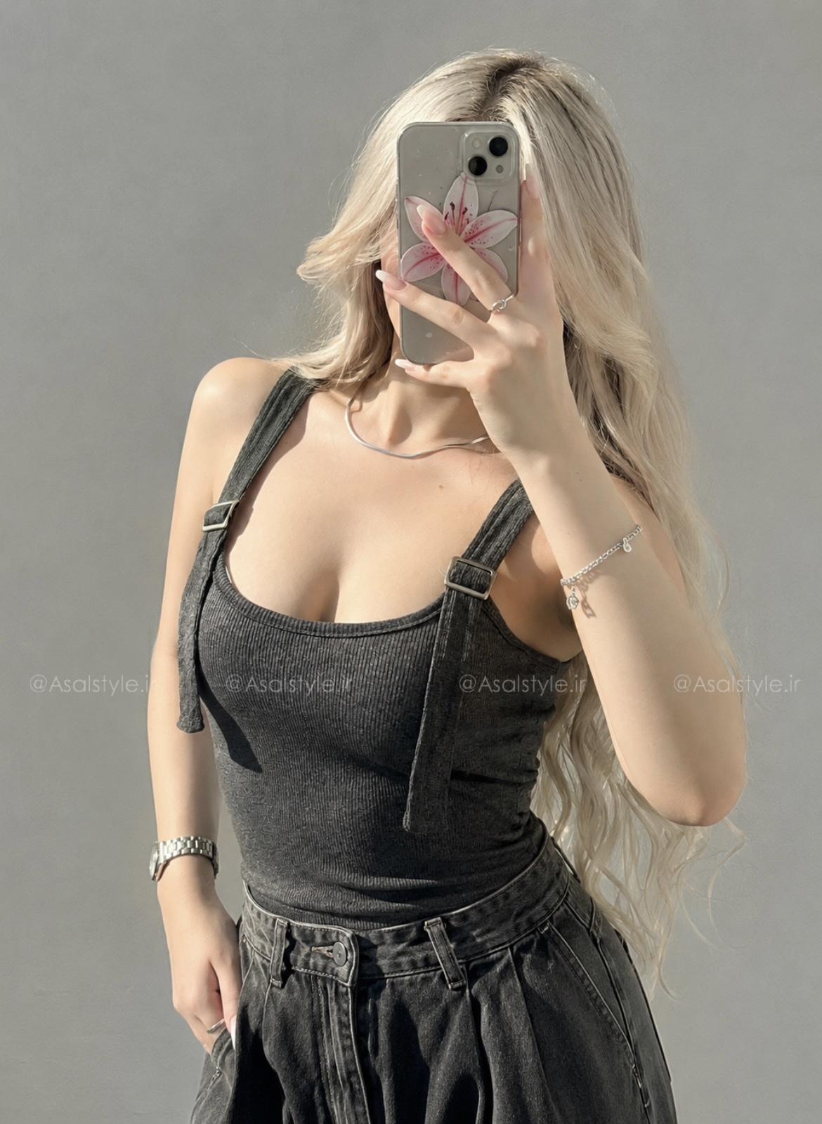 کراپ تاپ سگک دار زنانه کد ۱۲۲۴