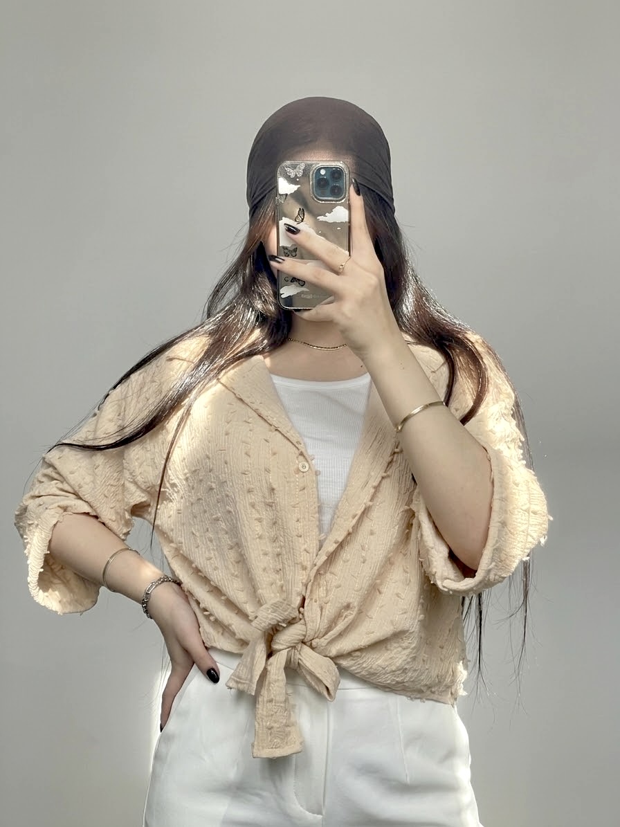شومیزه گره ای توپ توپی کد ۱۲۴۰