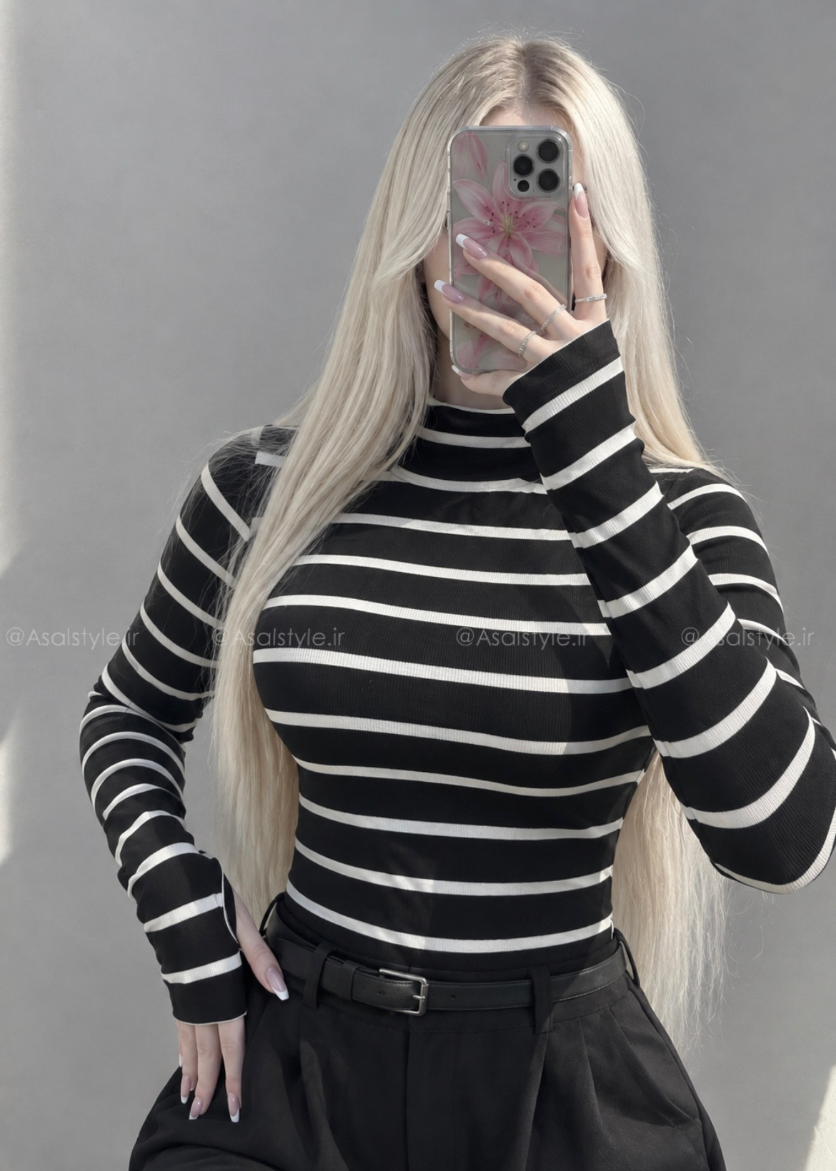بادی فینگری یقه اسکی راه راه کد ۱۳۱۲