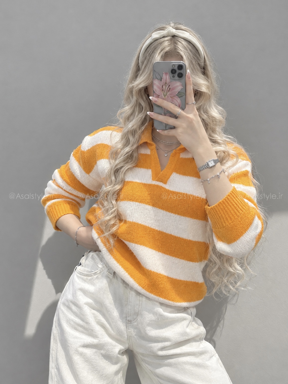 پلوشرت بافت راه راه زنانه کد ۱۳۹۹